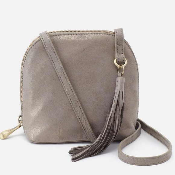 NWT New Hobo Nash Crossbody Granite Gold Leather Retired Rare